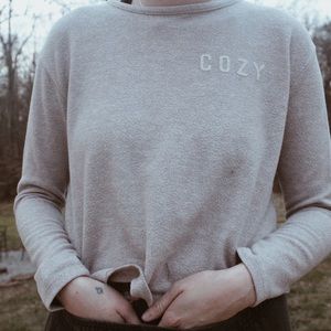Light pink “cozy” sweater